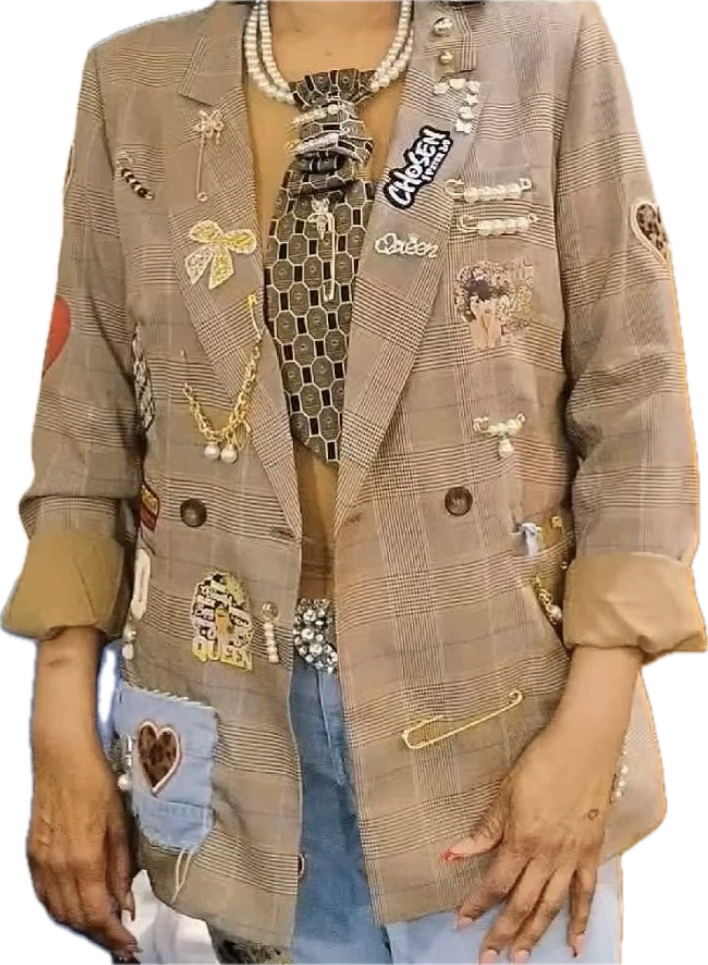 Heart On My Sleeve Plaid Blazer